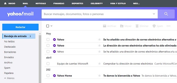 Como funciona Yahoo Correo