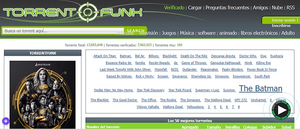 Las mejores alternativas gratuitas a DonTorrent. Torrent Funk
