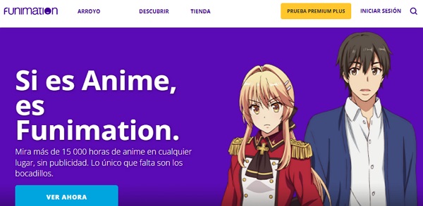 Mejores paginas para ver anime online gratis Funimation
